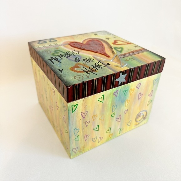 Rhonda Kullberg Other - Rhonda Kullberg MEMORIES OF THE HEART Hand Painted Large Wooden Trinket Box